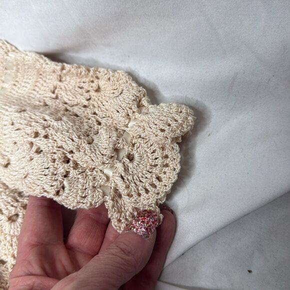 Vintage Handmade Crocheted Baby Christening Gown. - Picture 5 of 8